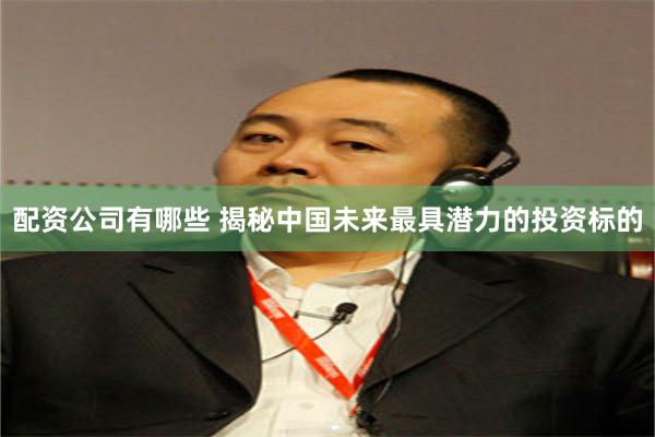配资公司有哪些 揭秘中国未来最具潜力的投资标的