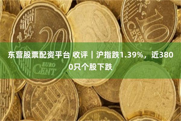 东营股票配资平台 收评｜沪指跌1.39%，近3800只个股下跌