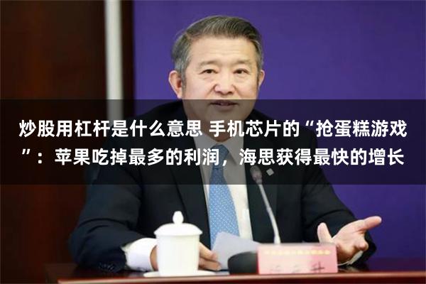 炒股用杠杆是什么意思 手机芯片的“抢蛋糕游戏”：苹果吃掉最多的利润，海思获得最快的增长