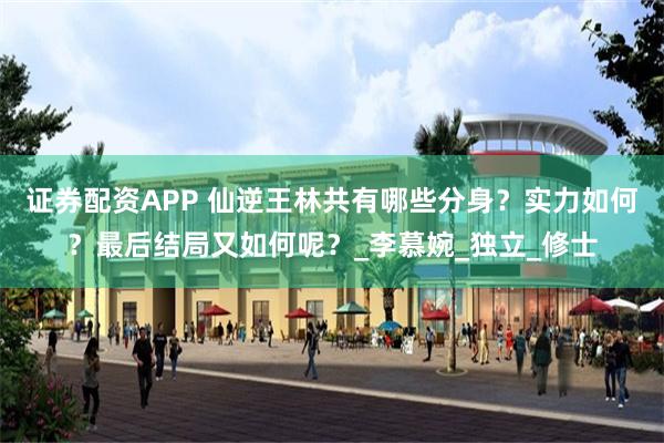 证券配资APP 仙逆王林共有哪些分身？实力如何？最后结局又如何呢？_李慕婉_独立_修士